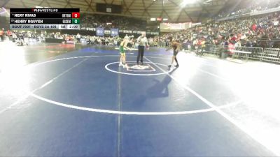 Boys 2A 106 lbs Champ. Round 1 - Henry Nguyen, Evergreen (Seattle) vs Nery Rivas, Orting