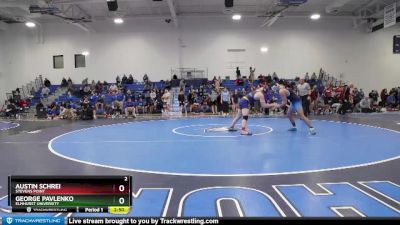 174 lbs Cons. Round 3 - Austin Schrei, Stevens Point vs George Pavlenko, Elmhurst University