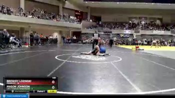 135 lbs Semis (4 Team) - Browdy Lozinski, Minneota vs Mason Johnson, LSH (LeSueur/Henderson)