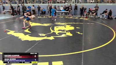87 lbs Round 3 - Rose Rivers, Bethel Freestyle Wrestling Club vs Hayden Kumfer, Interior Grappling Academy