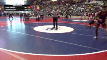 4A 144 lbs Quarterfinal - Ryan Rogers, Central Arkansas Christian School vs Jacob Worley, GRAVETTE HIGH SCHOOL