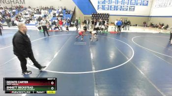 92 lbs Champ. Round 1 - Emmett Beckstead, Sanderson Wrestling Academy vs Deonte Carter, West Jordan