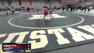 145 A Champ. Round 2 - Khadijah Sanusi, Sacred Heart vs Alara Boyd, UNATTACHED