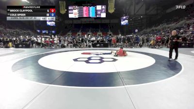 132 lbs Cons. Sub-rd Of 32 - Brock Claypool, IL vs Cole Speer, OH