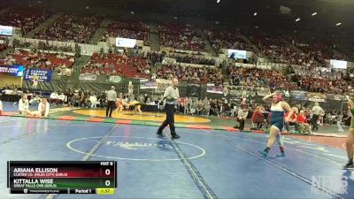 G - 185 lbs Quarterfinal - Kittalla Wise, Great Falls Cmr (Girls) vs Ariana Ellison, Custer Co. (Miles City) (Girls)