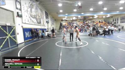 190 lbs 3rd Place Match - Daniel Frailey, Trabuco Hills vs Mitchell Semaan, Servite