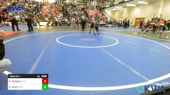 52 lbs Consi Of 4 - Hayden Gregory, Tulsa Blue T Panthers vs Samuel Voss, Skiatook Youth Wrestling