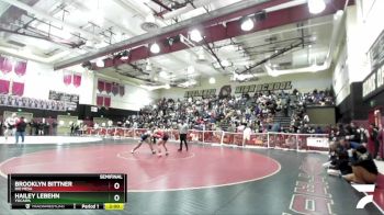 145 lbs Semifinal - Hailey Lebehn, Yucaipa vs Brooklyn Bittner, Rio Mesa