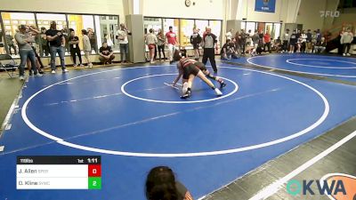 119 lbs Semifinal - Jameson Allen, Sperry Wrestling Club vs Dax Kline, Springdale Youth Wrestling Club