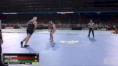 D2-285 lbs 5th Place Match - Liam Vaughan, Walled Lake Western HS vs Ryan Dimmick, St Johns HS