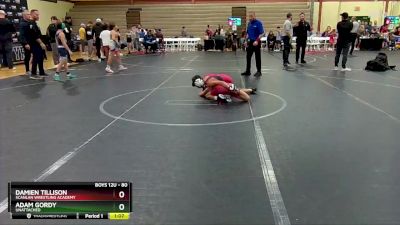 80 lbs Quarterfinal - Damien Tillison, Scanlan Wrestling Academy vs Adam Gordy, Unattached