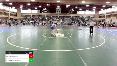 144 lbs Quarterfinal - Mason Joseph, Northern Valley Demarest vs Fares Daraghmeh, Pascack Hills