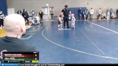 39-41 lbs Round 2 - Mika Abeel, Orting Jr. Cardinals Wrestling vs Braven Ponciano, Orting Jr. Cardinals Wrestling