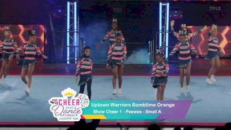 Uptown Warriors Bombtime Orange [2025 Show Cheer 1 - Peewee - Small A] 2025 Pop Warner National Cheer & Dance Championship