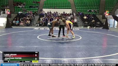 184 lbs Finals (2 Team) - Jonathan Foster, Dora vs Lane Lipham, Ranburne