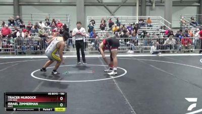 190 lbs Cons. Round 2 - Tracer Murdock, Con-Kids vs Israel Zimmerman, Hays