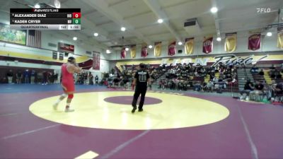 215 lbs Quarterfinal - Kaden Cryer, Moreno Valley vs Alexander Diaz, Indio