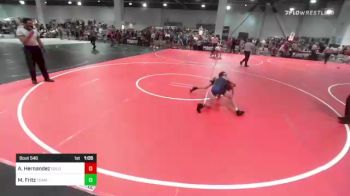 95 lbs Consi Of 8 #2 - Aidan Hernandez, Gold Rush Wr Ac vs Mikey Fritz, Team Aggression