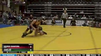 160 lbs Champ. Round 1 - Gage Lee, Garden Plain vs George Crawford, Ellis