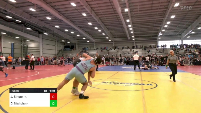 195 lbs Quarterfinal - Jason Singer, PA vs David Nichols, GA