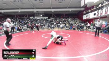 122 lbs 7th Place Match - Tilio Conti, Maria Carrillo High School vs Devin Dimapasoc, James Logan High School