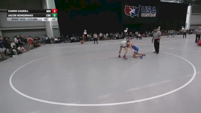113 lbs Cons. Sub-rd Of 64 - Caden Caudill, MWC Wrestling Academy vs Jacob Bonebrake, Lawrence Elite Wrestling Club