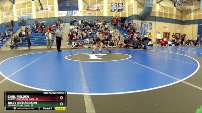 90 lbs Placement Matches (8 Team) - Carl Fielden, Garrett Wrestling Club vs Riley Richardson, Leo Wrestling Club