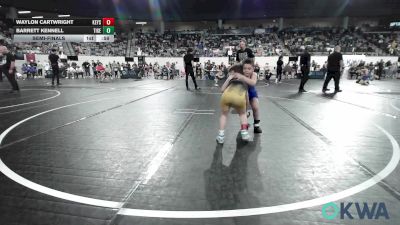 66 lbs Semifinal - Waylon Cartwright, Keystone Kids Wrestling Club vs Barrett Kennell, Tiger Trained Wrestling