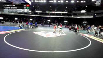 Girls 120 lbs Quarterfinal - Jennifer Tian, Cheney (Girls) vs Justus Johnson, Peninsula (Girls)