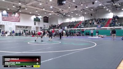 120 lbs 3rd Place Match - Owen Ingalls, Fishers vs Sebastian Jean, Warren Central