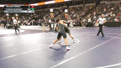 150 lbs Quarterfinal - Michael Romero, St. John Bosco (SS) vs Carlos Valdiviezo, Poway (SD)