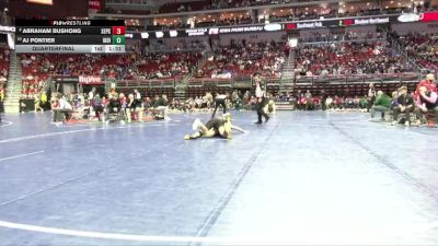 3A-165 lbs Quarterfinal - AJ Pontier, Indianola vs Abraham Bushong, Southeast Polk