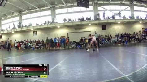 126 lbs Cons. Round 3 - Jason Prough, Norwell Wrestling Club vs Brody Gipson, Red Cobra Wrestling Academy