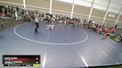 85 lbs Round 1 (4 Team) - Makella Taggart, Mat Demons vs Faith Young, Utah Red