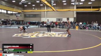 174 lbs Semifinal - Luke Moore, Delaware Valley vs Dominico Migliori, Lourdes