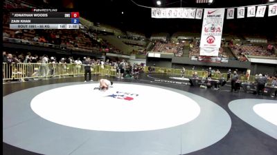 65 kg Champ. Round 2 - Jonathan Woods, Scotsmen Wrestling Club vs Zain Khan