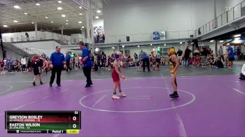 52 lbs Round 7 (8 Team) - Greyson Bosley, U2 Upstate Uprising vs Easton Wilson, 84 Athletes