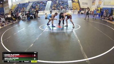 144 lbs Round 6 (8 Team) - Chase Plattner, Palm Harbor WC vs Waylon Rozier, The Outsiders