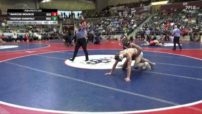 6A 175 lbs 3rd Place Match - Porter Overfelt, Bentonville West High School vs Marcus Mounce, Rogers High School