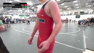 132 lbs Champ. Round 2 - Karsyn Redeker, Team Central Wrestling Club vs Cade Dunn, Victory