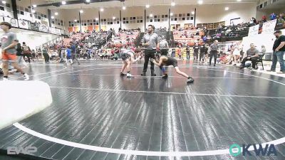 92 lbs Consolation - Kirk Walker, Tulsa Blue T Panthers vs Blaze Harbaugh, HURRICANE WRESTLING ACADEMY