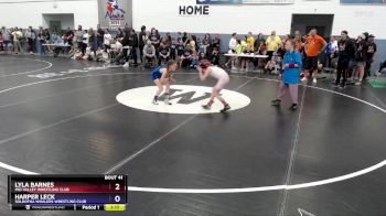 62 lbs Quarterfinal - Harper Leck, Soldotna Whalers Wrestling Club vs Lyla Barnes, Mid Valley Wrestling Club