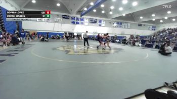 130 lbs Champ. Round 2 - Presli Morris, San Clemente vs Sophia Lopez, Canyon/Anaheim