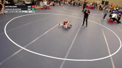 6U - B Cons. Round 1 - Jack Williams, Coon Rapids Mat Bandits Wrestling Club vs Lachlan McGowan, Becker Bulldog Wrestling Club