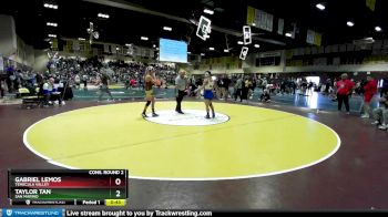 126 lbs Cons. Round 2 - Gabriel Lemos, Temecula Valley vs Taylor Tan, San Marino