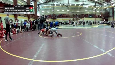 132 lbs Champ. Round 2 - Lukas Littleton Mascaro, Malvern Prep vs Gavin Lewis, Crown Point