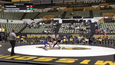 133 lbs 1st Place Match - Cale Seaton, South Dakota State vs Isaiah Schaefer, Purdue