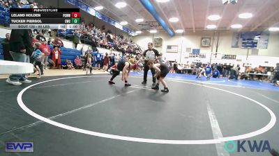 90 lbs Semifinal - Leland Holden, Ponca City Wildcat Wrestling vs Tucker Piersol, Claremore Wrestling Club