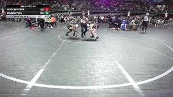 91 lbs Consi Of 16 #2 - Jaxson Weber, Jersey 74 vs John Sutton, Pride WC