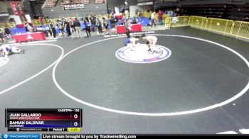 132 lbs Cons. Round 4 - Juan Gallardo, Wasco Wrestling Club vs Damian Saldivar, California